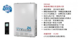 DH2460無線遙控24公升數位恆溫強制排氣熱水器含水量伺服器 (1)